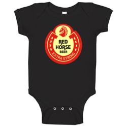 Red Horse Extra Strong Beer Brewery Logo Baby One Piece Red Horse Extra Strong Beer Brewery Logo Baby One Piece