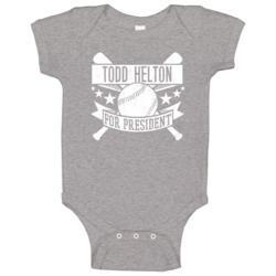 Todd Helton For President Colorado Baseball Player Funny Baby One Piec Todd Helton For President Colorado Baseball Player Funny Baby One Piec