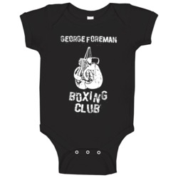 George Foreman Boxing Club Boxing Hall Of Fame Baby One Piece George Foreman Boxing Club Boxing Hall Of Fame Baby One Piece