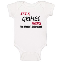 Family Grimes Thing You Wouldnt Understand Baby One Piece Bodysuit Bab Family Grimes Thing You Wouldnt Understand Baby One Piece Bodysuit Bab