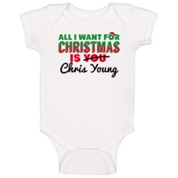 All I Want For Christmas Is Chris Young Boston Baseball Funny Baby One