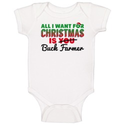All I Want For Christmas Is Buck Farmer Detroit Baseball Funny Baby On