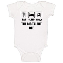 Eat Sleep Watch The Big Talent Bee Trending Tv Show T Baby One Piece