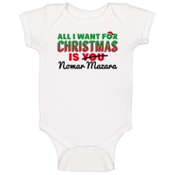 All I Want For Christmas Is Nomar Mazara Texas Baseball Funny Baby One