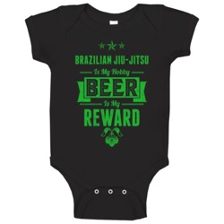 Brazilian Jiu-jitsu My Hobby Beer Reward Funny Sports Drinking Baby On