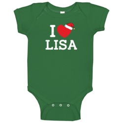 I Heart Love Lisa Christmas Cute Custom Name Family Friend Gift Baby O