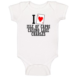 I Heart Isle Of Capri Casino Lake Charles Gambling Baby One Piece