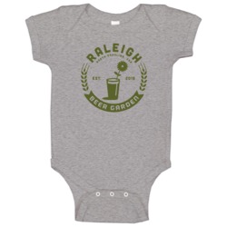 Raleigh Beer Garden North Carolina Cool Brewery Alcohol Logo Baby One 
