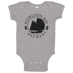 Kowloon Bay Brewery Cool Beer Alcohol Logo Baby One Piece