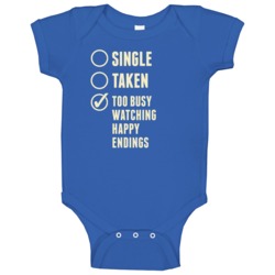Single Taken Watching Happy Endings Baby One Piece Single Taken Watching Happy Endings Baby One Piece