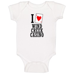 I Heart Wind Creek Casino Gambling Baby One Piece