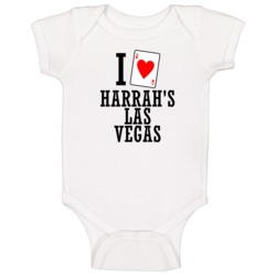 I Heart Harrah's Las Vegas Gambling Baby One Piece