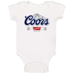 Coors Banquet Beer Cool Brewery Mountain Logo Baby One Piece