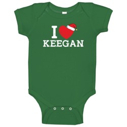 I Heart Love Keegan Christmas Cute Custom Name Family Friend Gift Baby