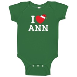 I Heart Love Ann Christmas Cute Custom Name Family Friend Gift Baby On