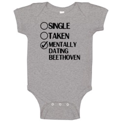 Single Taken Dating Beethoven Flint The Time Detective Baby One Piece Single Taken Dating Beethoven Flint The Time Detective Baby One Piece