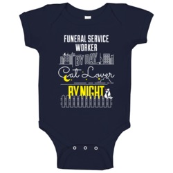 Funeral Service Worker By Day Cat Lover By Night Custom Pet Job Occupa