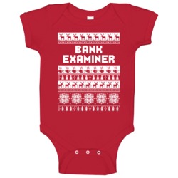 Bank Examiner Ugly Christmas Sweater Job Work Custom Gift Baby One Pie