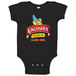 Kingfisher Premium Beer Lager Cool Brewery Logo Baby One Piece Kingfisher Premium Beer Lager Cool Brewery Logo Baby One Piece