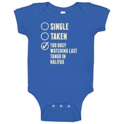 Single Taken Watching Last Tango In Halifax Baby One Piece Single Taken Watching Last Tango In Halifax Baby One Piece