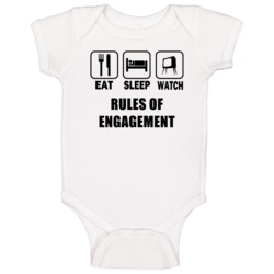 Eat Sleep Watch Rules Of Engagement Trending Tv Show T Baby One Piece Eat Sleep Watch Rules Of Engagement Trending Tv Show T Baby One Piece