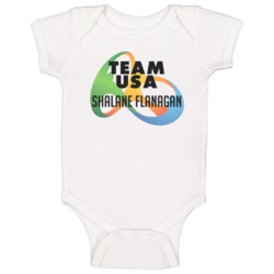 Shalane Flanagan Usa Rio Olympics 2016 Logo Baby One Piece Shalane Flanagan Usa Rio Olympics 2016 Logo Baby One Piece