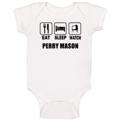 Eat Sleep Watch Perry Mason Trending Tv Show T Baby One Piece Eat Sleep Watch Perry Mason Trending Tv Show T Baby One Piece