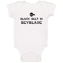 Black Belt In Beyblade Funny Video Game Baby One Piece Black Belt In Beyblade Funny Video Game Baby One Piece