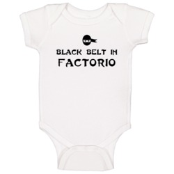 Black Belt In Factorio Funny Video Game Baby One Piece Black Belt In Factorio Funny Video Game Baby One Piece