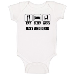 Eat Sleep Watch Ozzy And Drix Trending Tv Show T Baby One Piece Eat Sleep Watch Ozzy And Drix Trending Tv Show T Baby One Piece