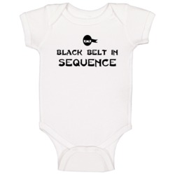 Black Belt In Sequence Funny Video Game Baby One Piece Black Belt In Sequence Funny Video Game Baby One Piece