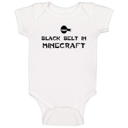Black Belt In Minecraft Funny Video Game Baby One Piece Black Belt In Minecraft Funny Video Game Baby One Piece