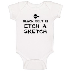 Black Belt In Etch A Sketch Funny Video Game Baby One Piece Black Belt In Etch A Sketch Funny Video Game Baby One Piece