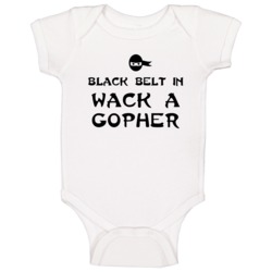 Black Belt In Wack A Gopher Funny Video Game Baby One Piece Black Belt In Wack A Gopher Funny Video Game Baby One Piece