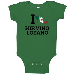 I Love Hirving Lozano Mexico Football Olympics Baby One Piece I Love Hirving Lozano Mexico Football Olympics Baby One Piece