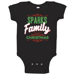 Sparks Family Christmas Love Holidays Custom Last Name Gift Baby One P Sparks Family Christmas Love Holidays Custom Last Name Gift Baby One P