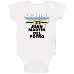 Argentina Loves Juan Martin Del Potro Tennis Olympics Baby One Piece Argentina Loves Juan Martin Del Potro Tennis Olympics Baby One Piece