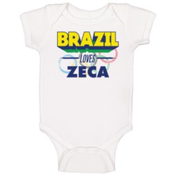 Brazil Loves Zeca Football Olympics Baby One Piece Brazil Loves Zeca Football Olympics Baby One Piece