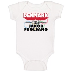 Denmark Loves Jakob Fuglsang Cycling Olympics Baby One Piece Denmark Loves Jakob Fuglsang Cycling Olympics Baby One Piece