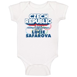 Czech Republic Loves Lucie Safarova Tennis Olympics Baby One Piece Czech Republic Loves Lucie Safarova Tennis Olympics Baby One Piece