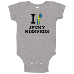 I Love Jenny Rissveds Sweden Mountain Biking Olympics Baby One Piece I Love Jenny Rissveds Sweden Mountain Biking Olympics Baby One Piece