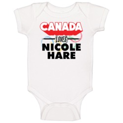 Canada Loves Nicole Hare Rowing Olympics Baby One Piece Canada Loves Nicole Hare Rowing Olympics Baby One Piece