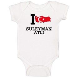 I Love Suleyman Atli Turkey Wrestling Olympics Baby One Piece I Love Suleyman Atli Turkey Wrestling Olympics Baby One Piece