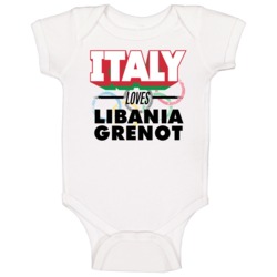 Italy Loves Libania Grenot Road 4 X 400 M Relay Olympics Baby One Piec Italy Loves Libania Grenot Road 4 X 400 M Relay Olympics Baby One Piec