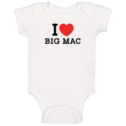 I Heart Big Mac Video Game Classic Love Heart Baby One Piece I Heart Big Mac Video Game Classic Love Heart Baby One Piece