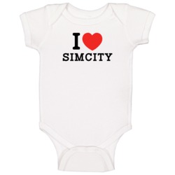 I Heart Simcity Video Game Classic Love Heart Baby One Piece I Heart Simcity Video Game Classic Love Heart Baby One Piece