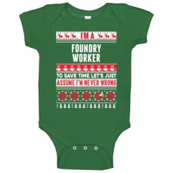 Foundry Worker Assume Never Wrong Ugly Sweater Job Christmas Baby One Foundry Worker Assume Never Wrong Ugly Sweater Job Christmas Baby One