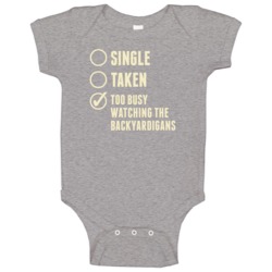 Single Taken Watching The Backyardigans Baby One Piece Single Taken Watching The Backyardigans Baby One Piece