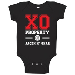 Property Of Jaqen H'ghar Popular Novel Character Baby One Piece Property Of Jaqen H'ghar Popular Novel Character Baby One Piece