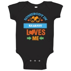 Kearney Missouri Somebody Loves Me Heart Grandma Baby One Piece Kearney Missouri Somebody Loves Me Heart Grandma Baby One Piece